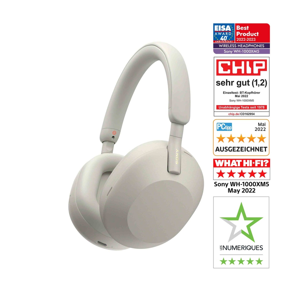 Sony WH-1000XM5 Argent Casque sans fil à réduction de bruit